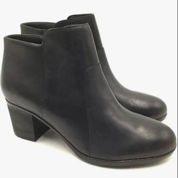 Easy Spirit Black Leather Ankle Boots Booties Comfortable Shoes Black Size 6W - Picture 14 of 14